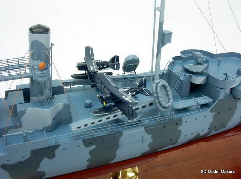 1/1200 WWII USN Cruiser Light Omaha Class 3D Printed Grey 