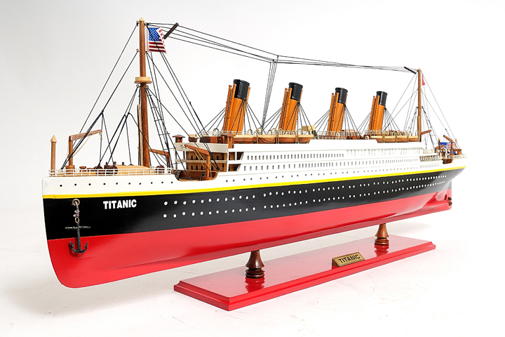 RMS Titanic Ocean Liner Wooden Model 25" White Star Line Cruise Ship New 