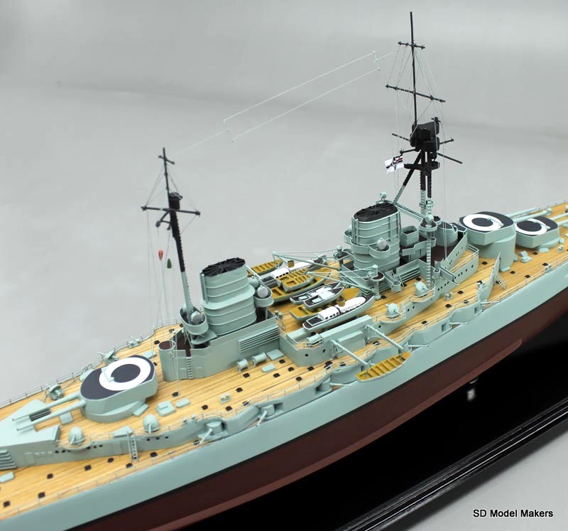 Warship Battleship Scale = 1:125 1913 Sms Derfflinger Battle Cruiser Model 