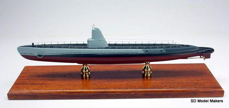 Made in the USA Wood Cutaway Model of WW II Submarine USS Tench SS-417 
