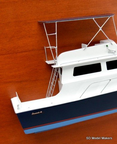Chesapeake 46 Detailed Half Hull Model - 14 Inch