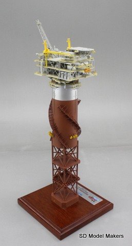 Offshore Oil Platform (Trus Spar) - 18" Tall Model