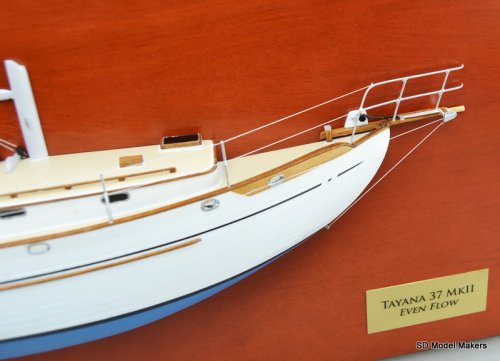 Tayana 37 Detailed Half Hull Model - 16 Inch