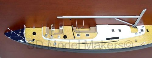 Sailing Yacht (111 ft)  Detailed Half Hull Model - 22 Inch