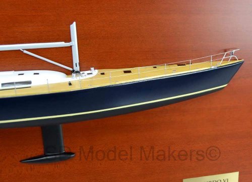 Sailing Yacht (111 ft)  Detailed Half Hull Model - 22 Inch